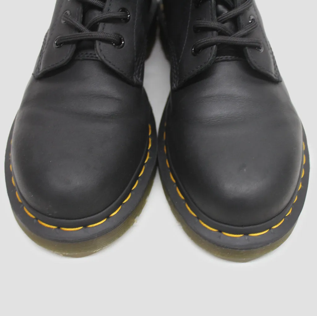 Dr. Martens 1460 8-Eyelet Black Unisex Greasy Leather Lace-up Combat Boots - UK 7