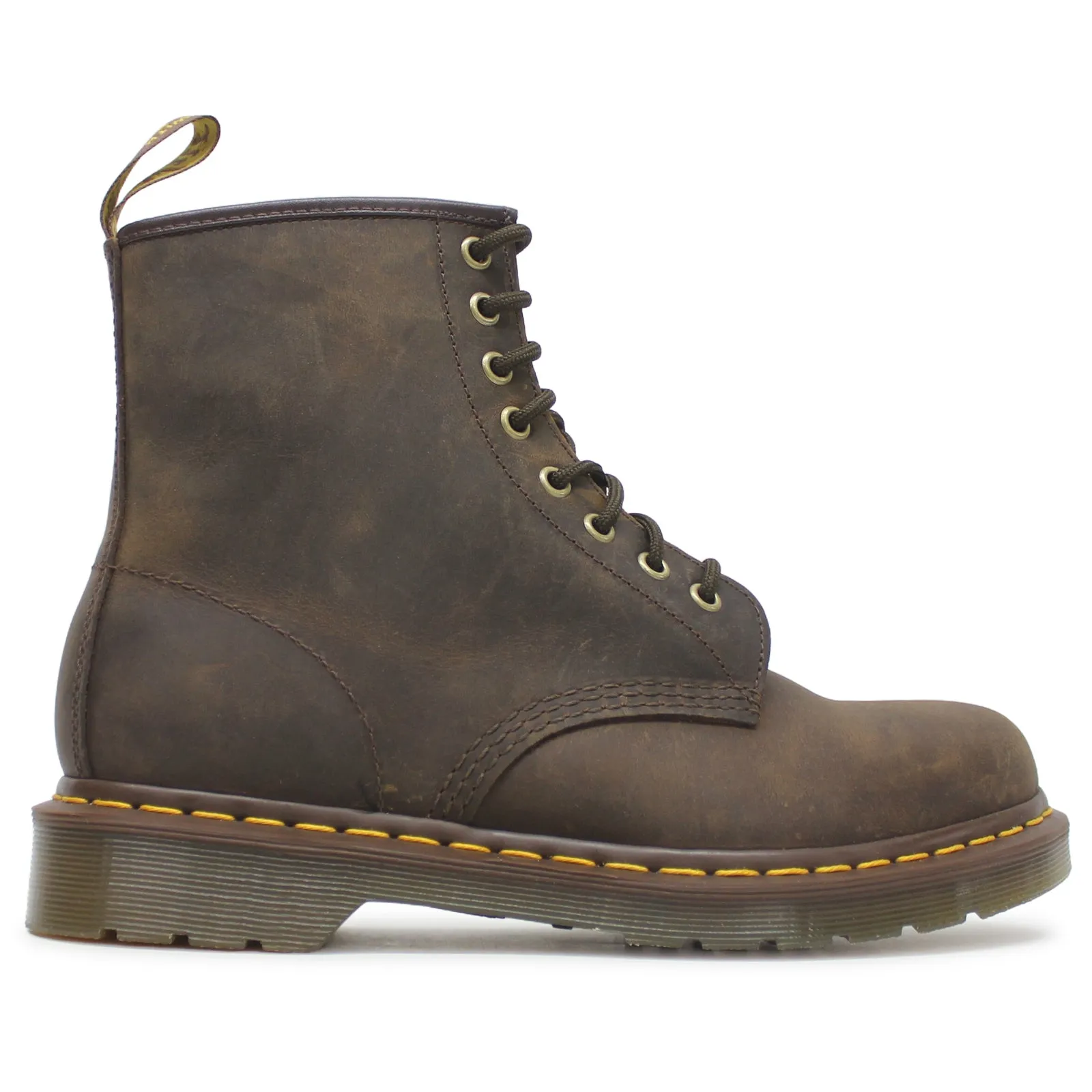 Dr. Martens 1460 8 Eyelet Gaucho Unisex Crazyhorse Leather Ankle Combat Boots - UK 6