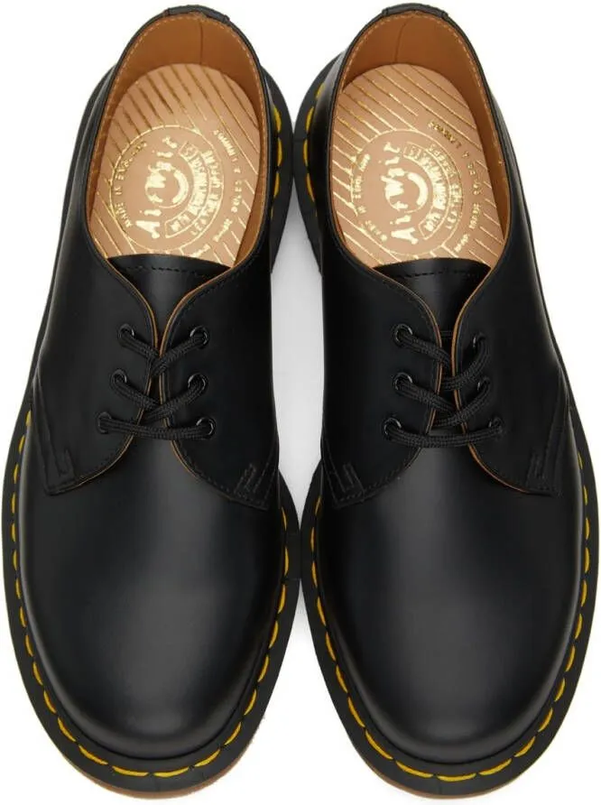 Dr. Martens Black 'Made In England' 1461 Vintage Oxfords