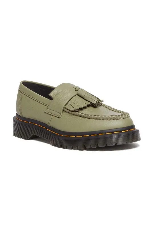 Dr. Martens leather loafers Adrian women's green color DM31703357