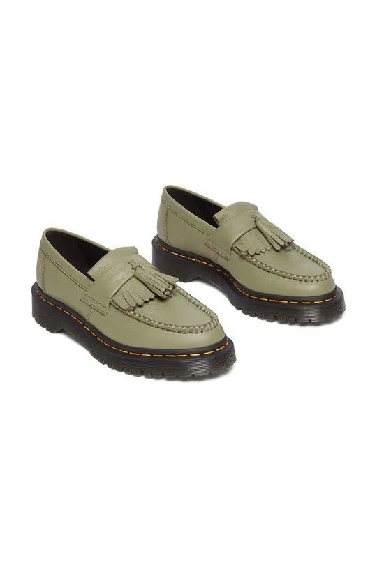 Dr. Martens leather loafers Adrian women's green color DM31703357