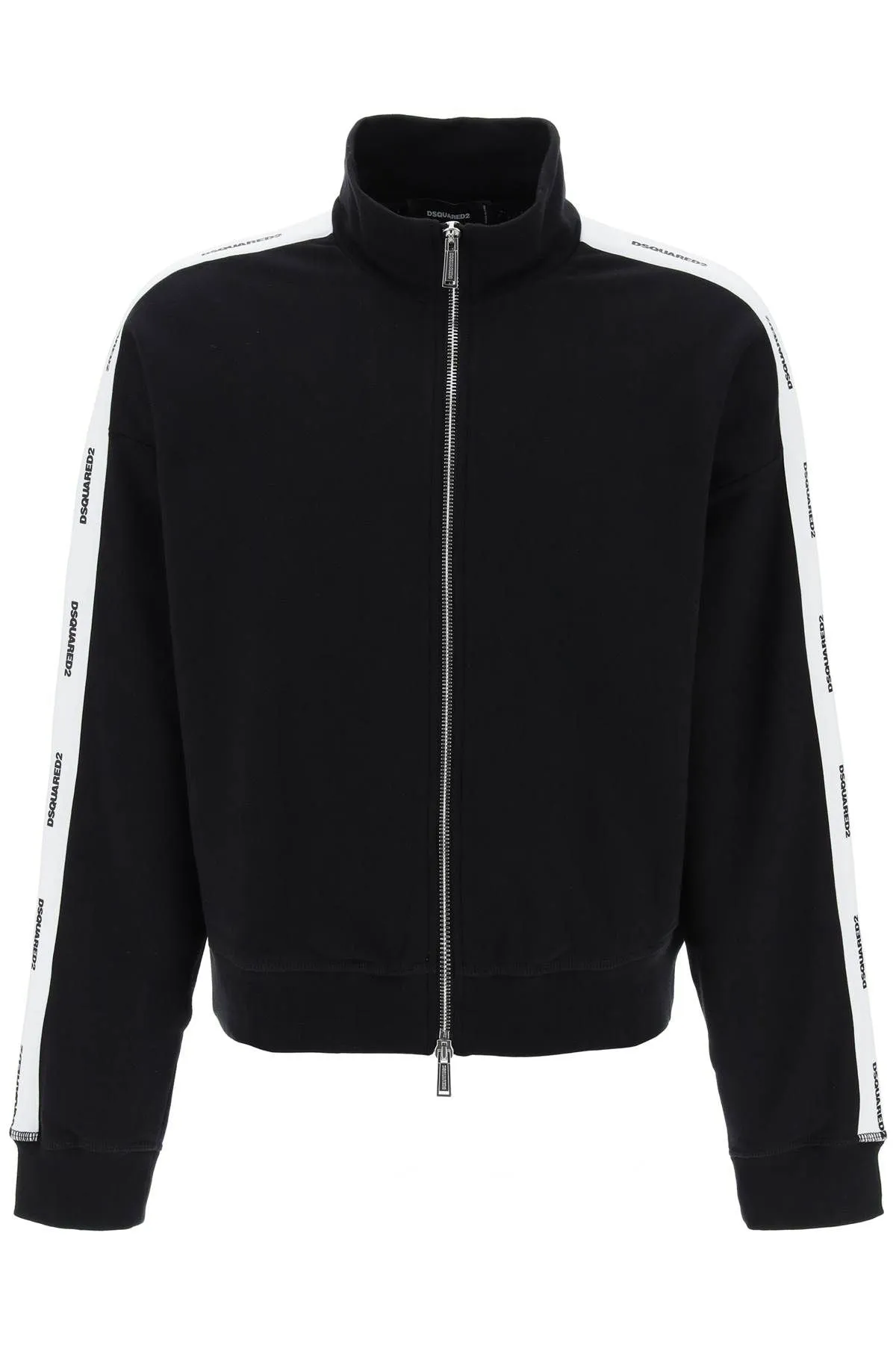 Dsquared2 Zip Up Sweatshirt With Logo Bands