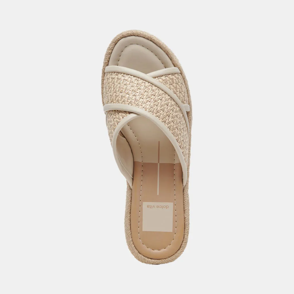 ELDORA HEELS NATURAL WHITE RAFFIA– Dolce Vita 6945006649410