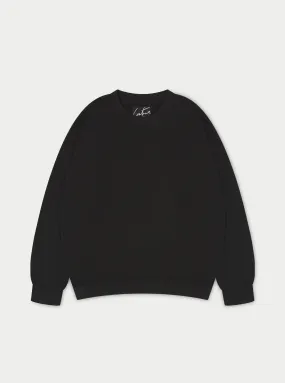 EMBLEM OVERSIZED SWEATSHIRT - BLACK