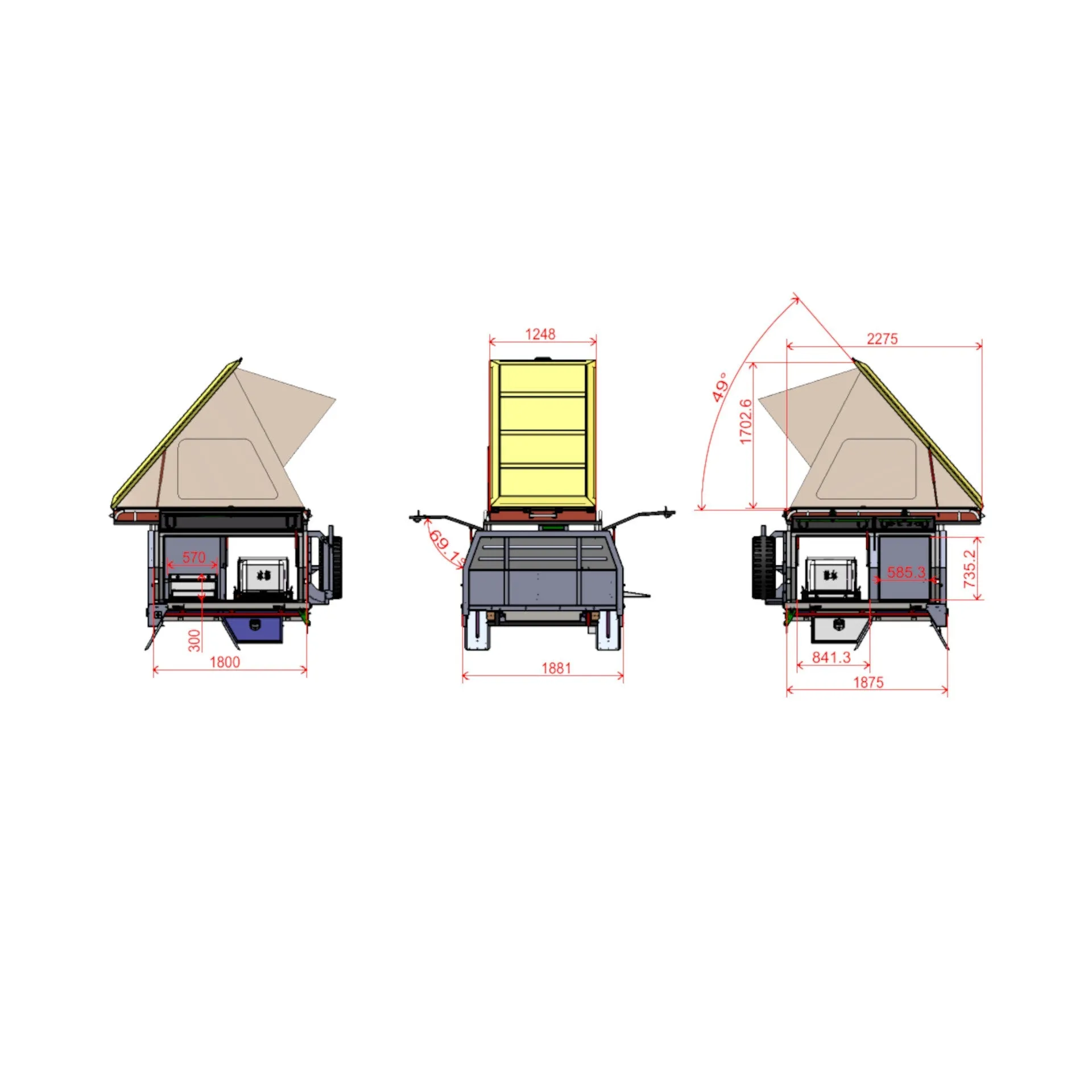 Expedition Camping Pod for UTE Flatbed - 2 Berth