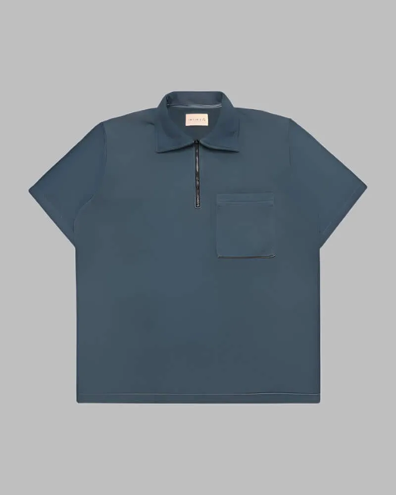 Far Afield Navy Pigment Dye Zip Top