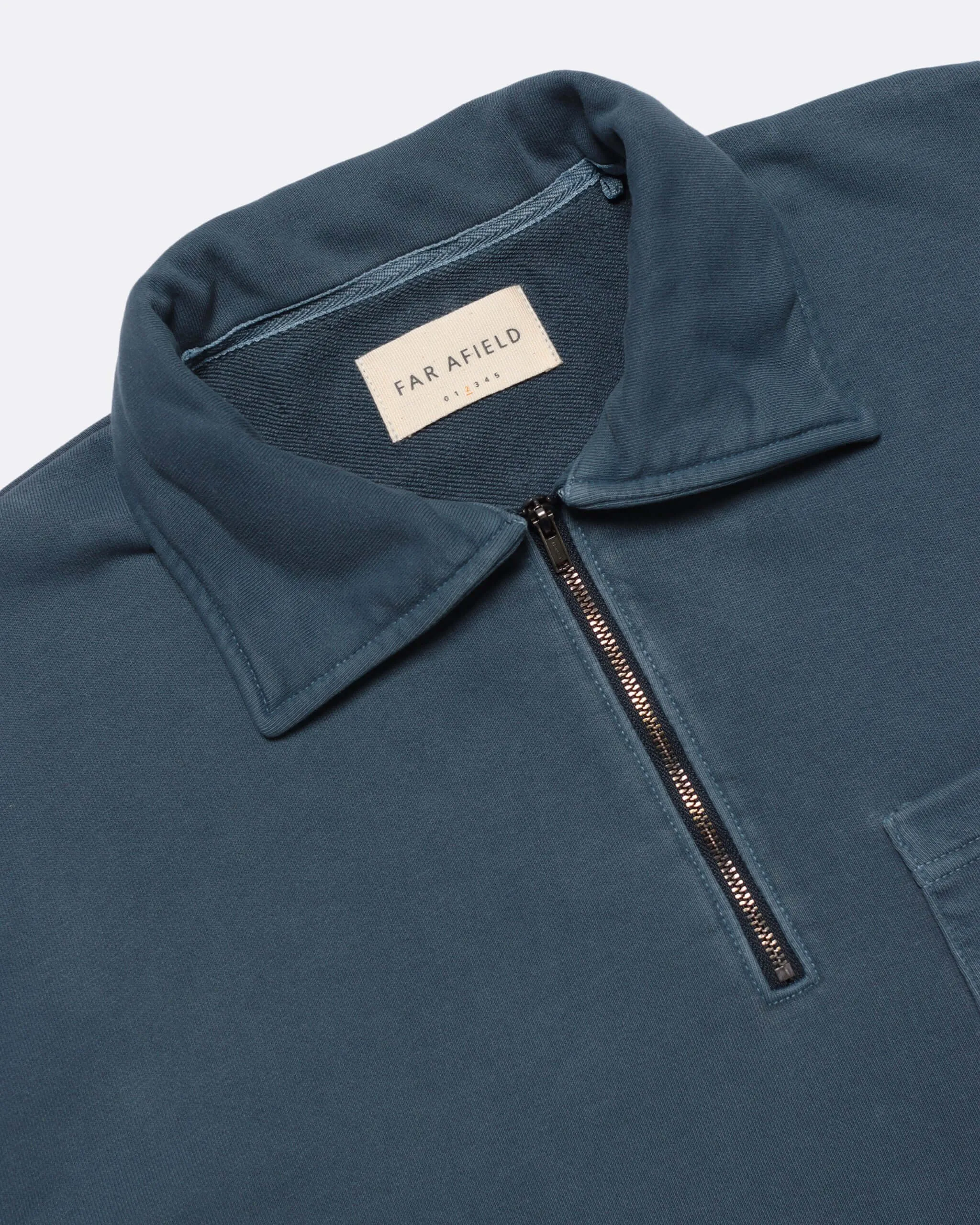 Far Afield Navy Pigment Dye Zip Top