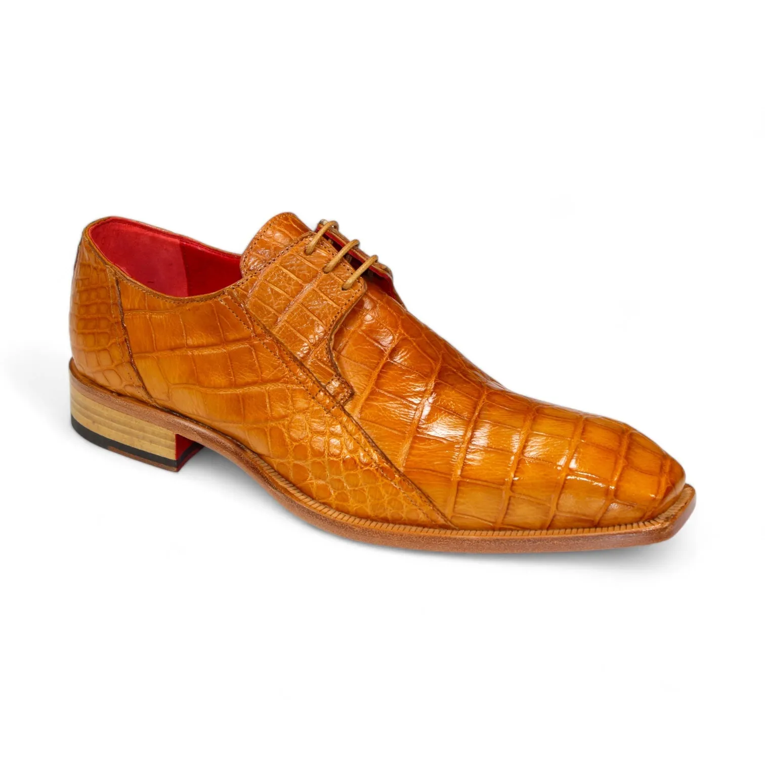 Fennix Logan Men's Shoes Cognac Alligator Exotic Oxfords (FX1142)