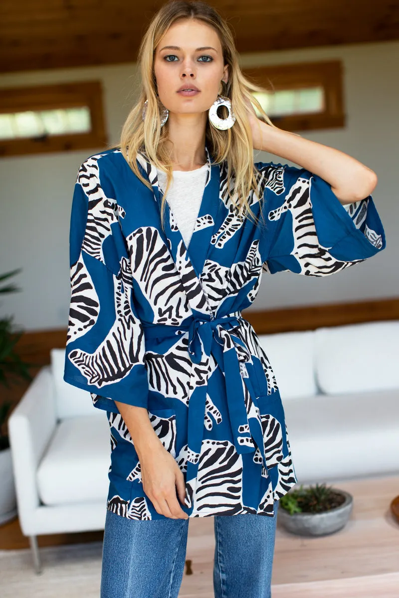 Fete Kimono - Zebra Lapis