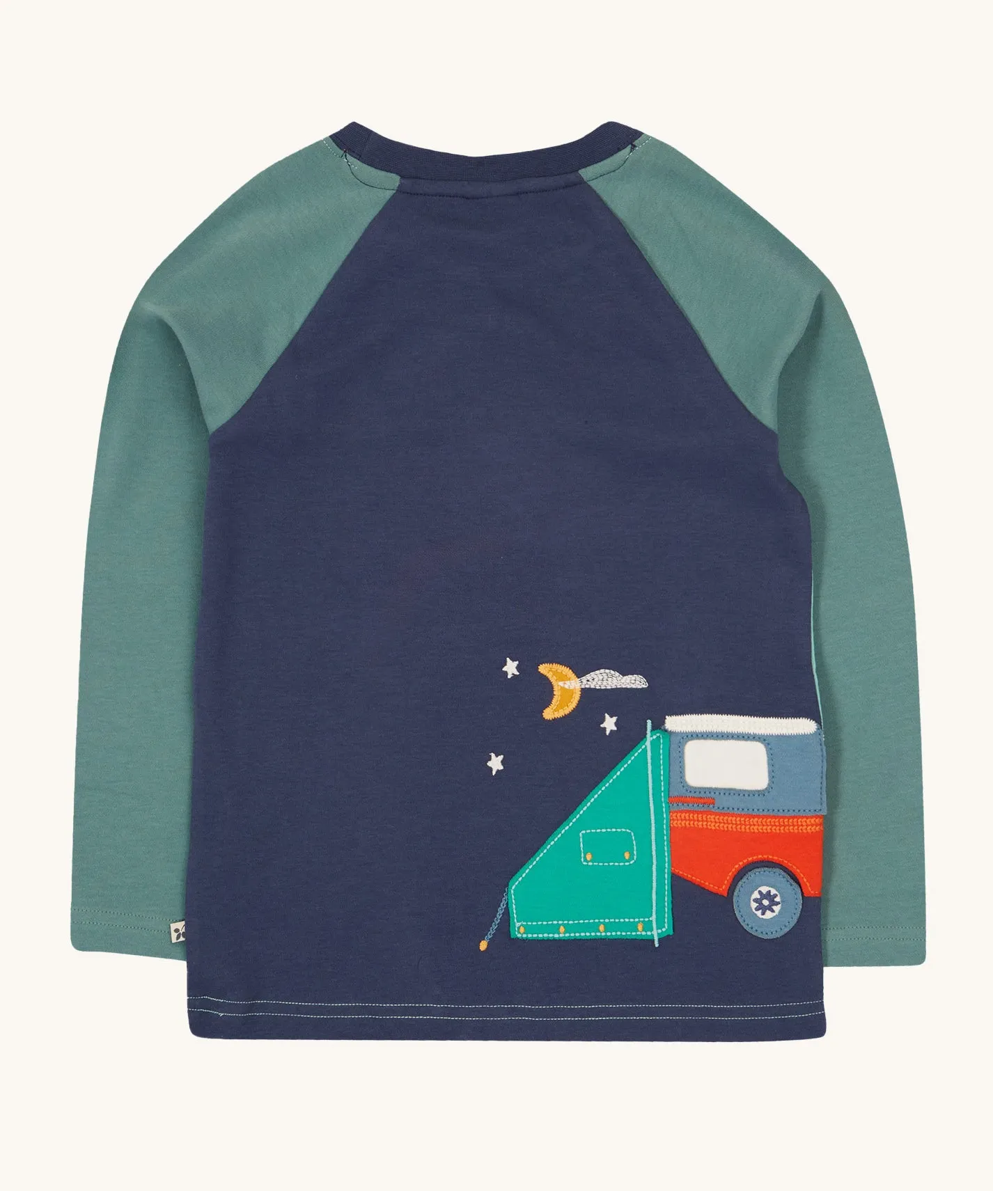 Frugi Albert Wrap Around Top - Moss/4X4 Camper