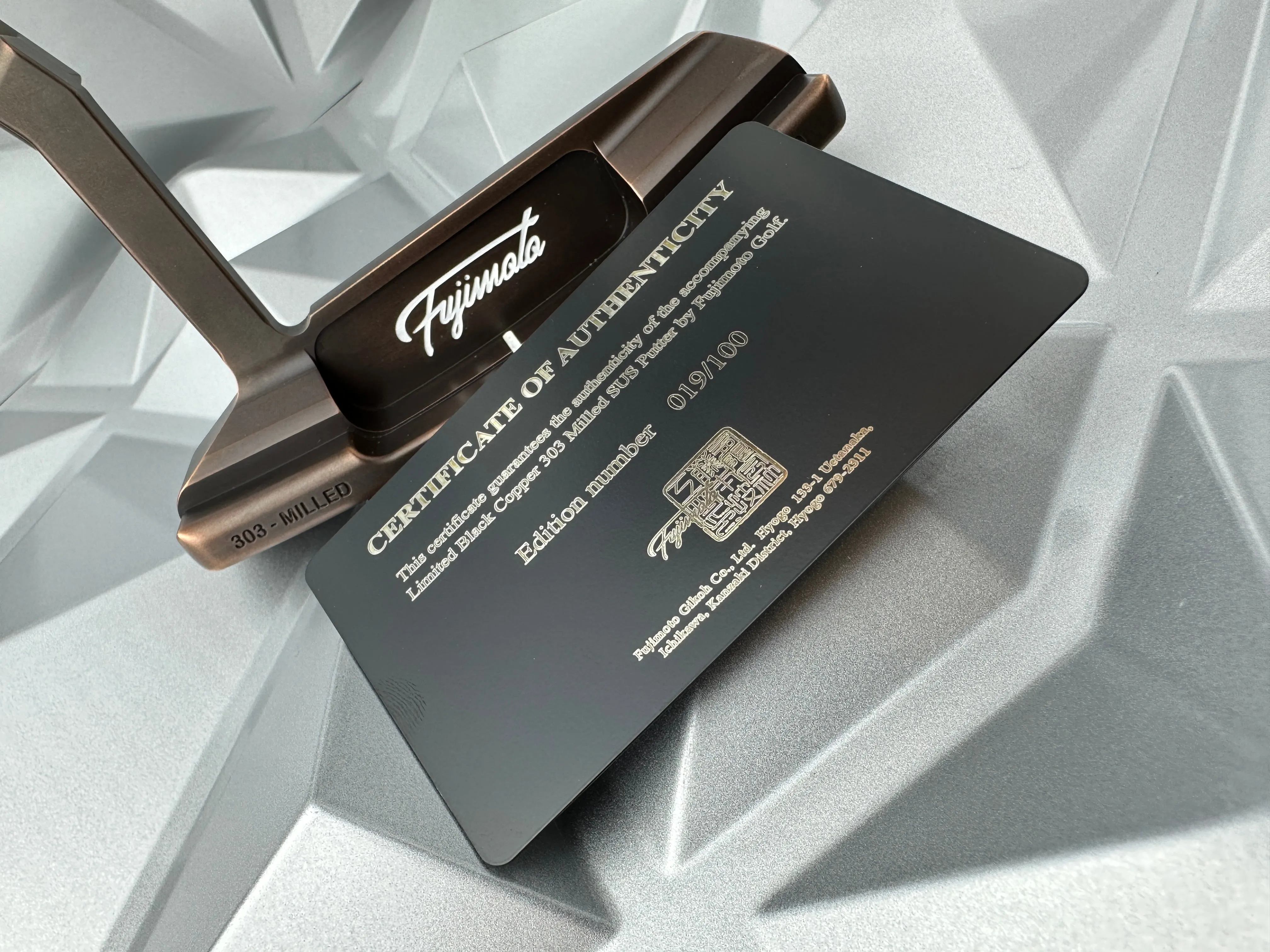 Fujimoto Golf Limited Black Copper Putter Limited Edition