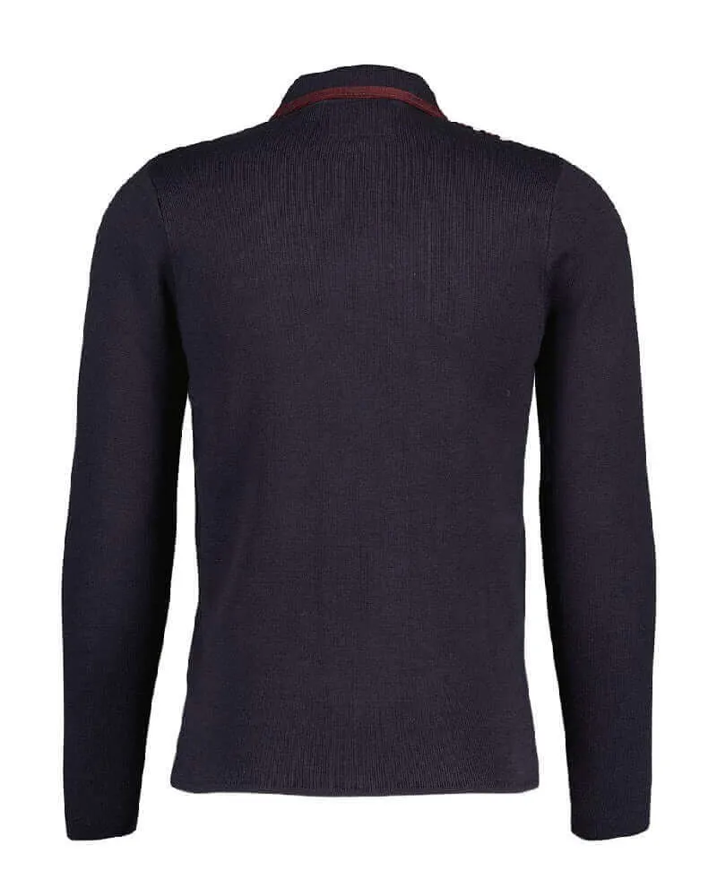 Gabicci Vintage NORMAN Zip Top Navy --> Navy Zip Top Gabicci Vintage NORMAN