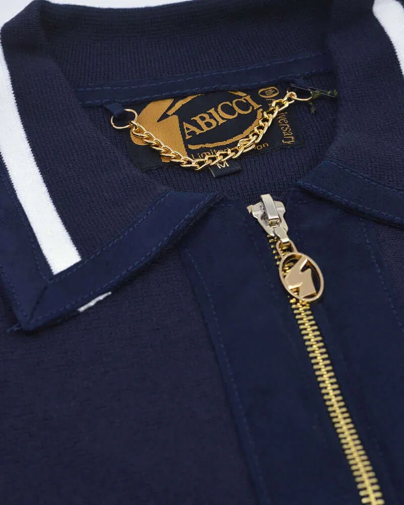 Gabicci Vintage ROBYN Navy Zip Polo