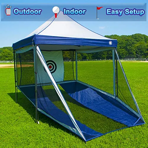 Gazebo for Indoor and Outdoor Golf Practice with Full Size Hitting Nets