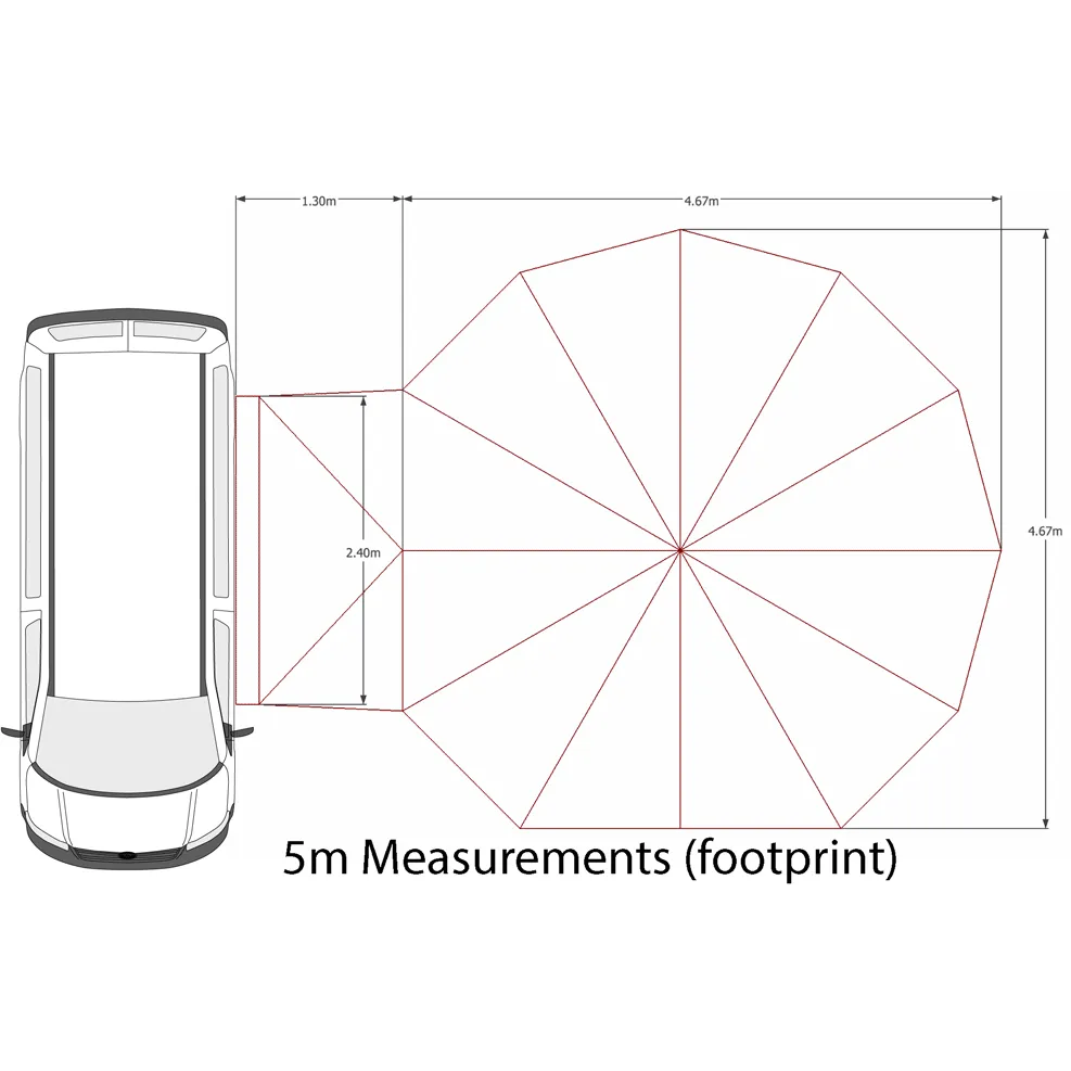 Glawning Double Door Tent / Driveaway Awning - Tent Only