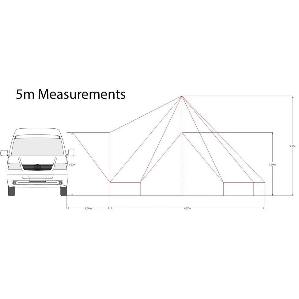 Glawning Double Door Tent / Driveaway Awning - Tent Only