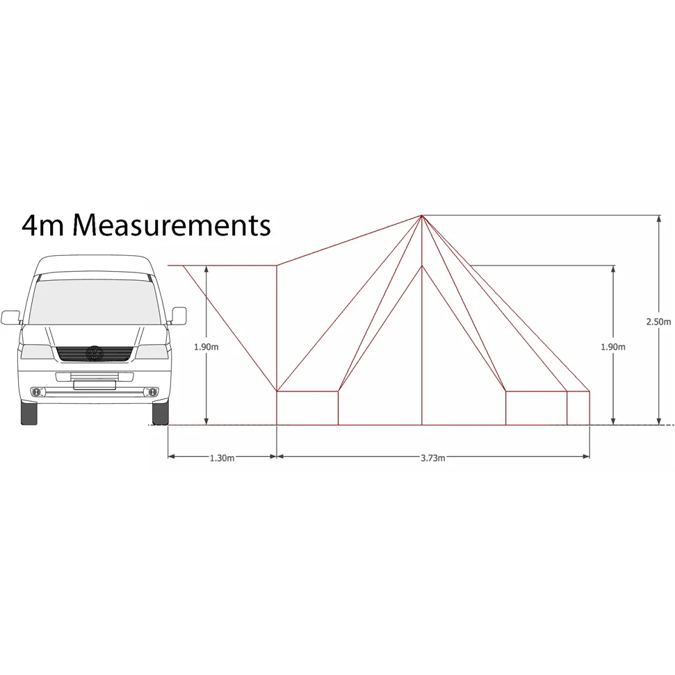 Glawning Double Door Tent / Driveaway Awning - Tent Only