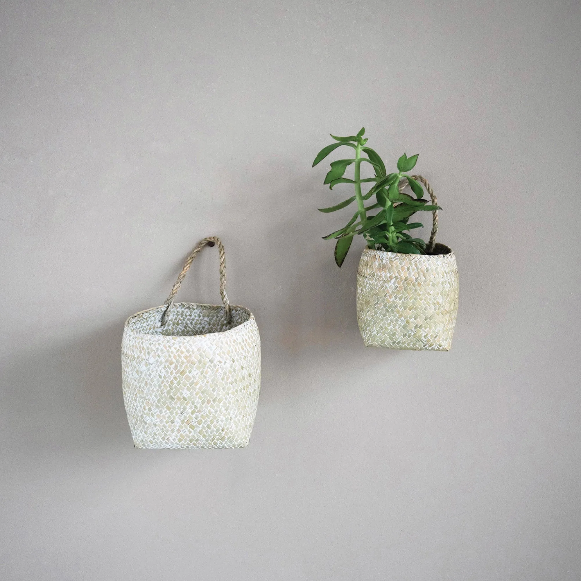 Handcrafted Wall Baskets with Handles - (small or large)