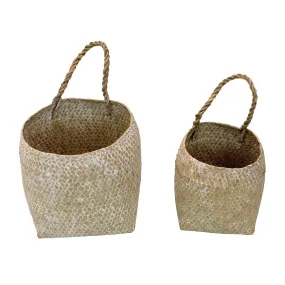 Handcrafted Wall Baskets with Handles - (small or large)