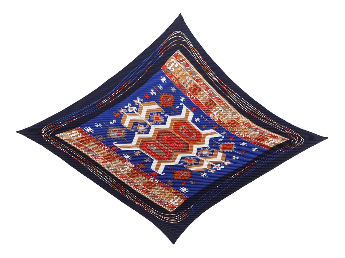 Hermès Kilim Plissé Silk Scarf 90cm