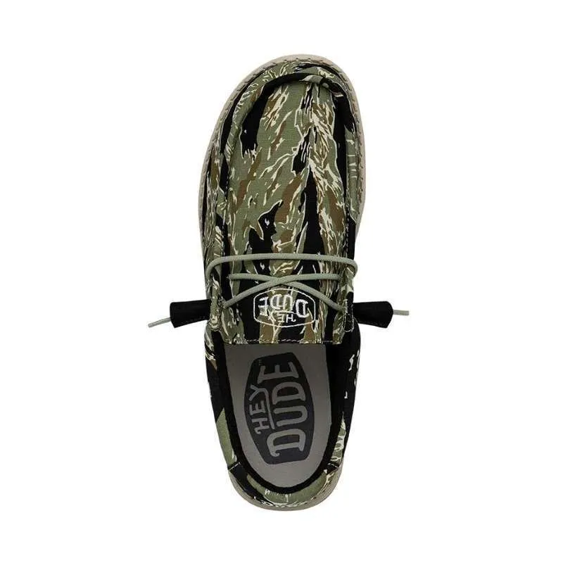 Hey Dude Men’s Wally Camouflage Shoes – Tiger Stripe Camo