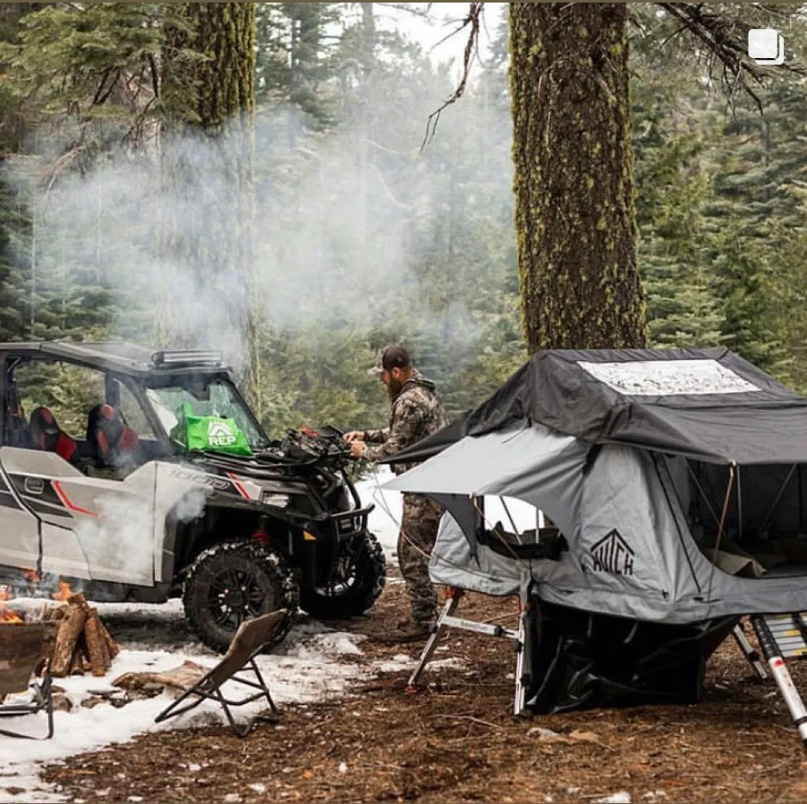 Hitch Tent Rack.