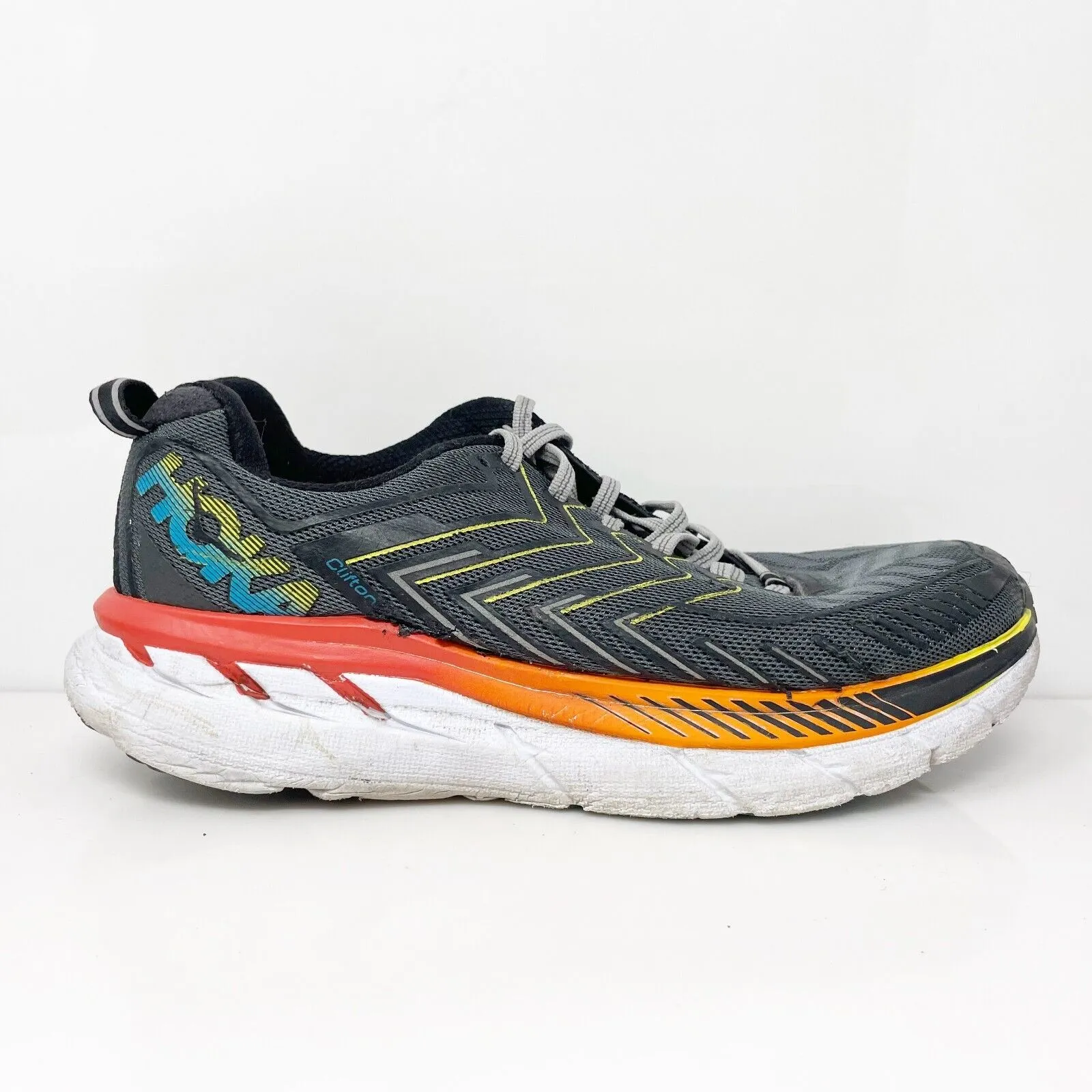 Hoka One One Mens Clifton 4 1016723 CACB Gray Running Shoes Sneakers Size 7