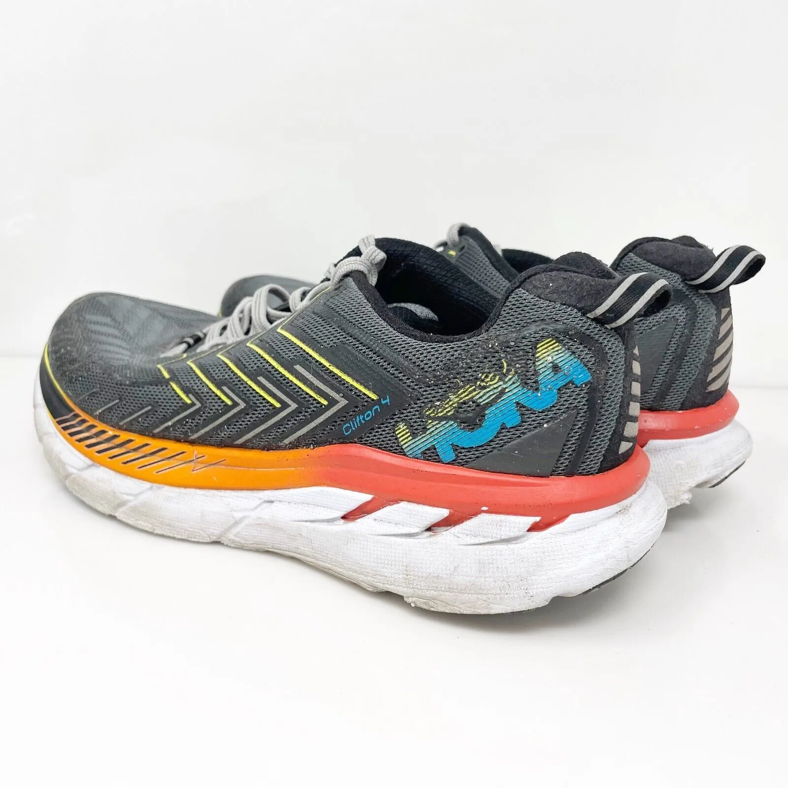 Hoka One One Mens Clifton 4 1016723 CACB Gray Running Shoes Sneakers Size 7