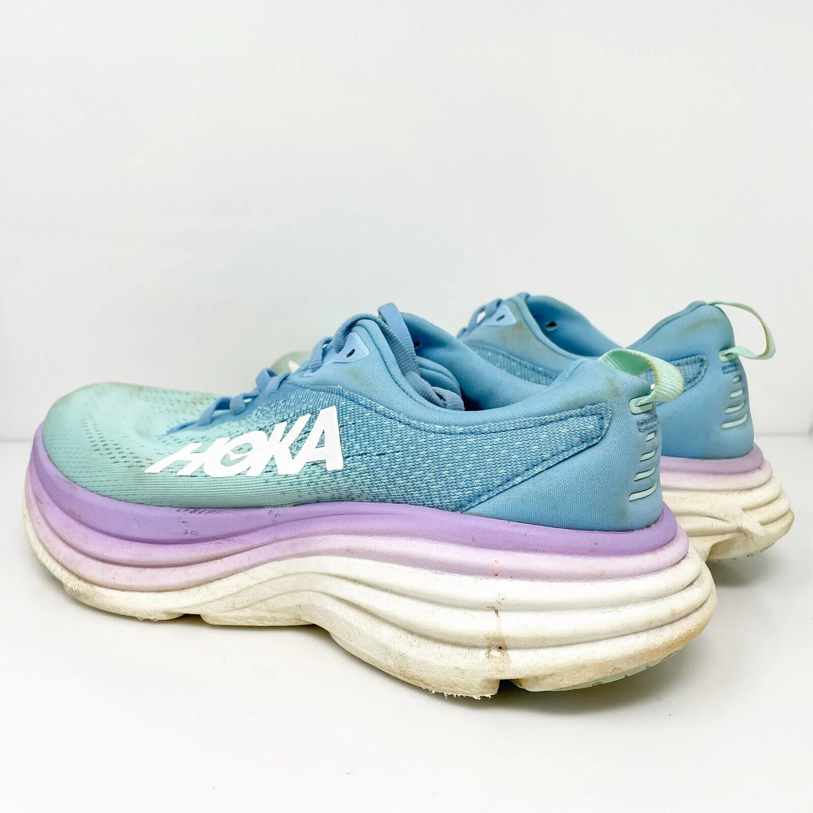 Hoka One One Womens Bondi 8 1127954 ABSO Blue Running Shoes Sneakers Size 7.5 B