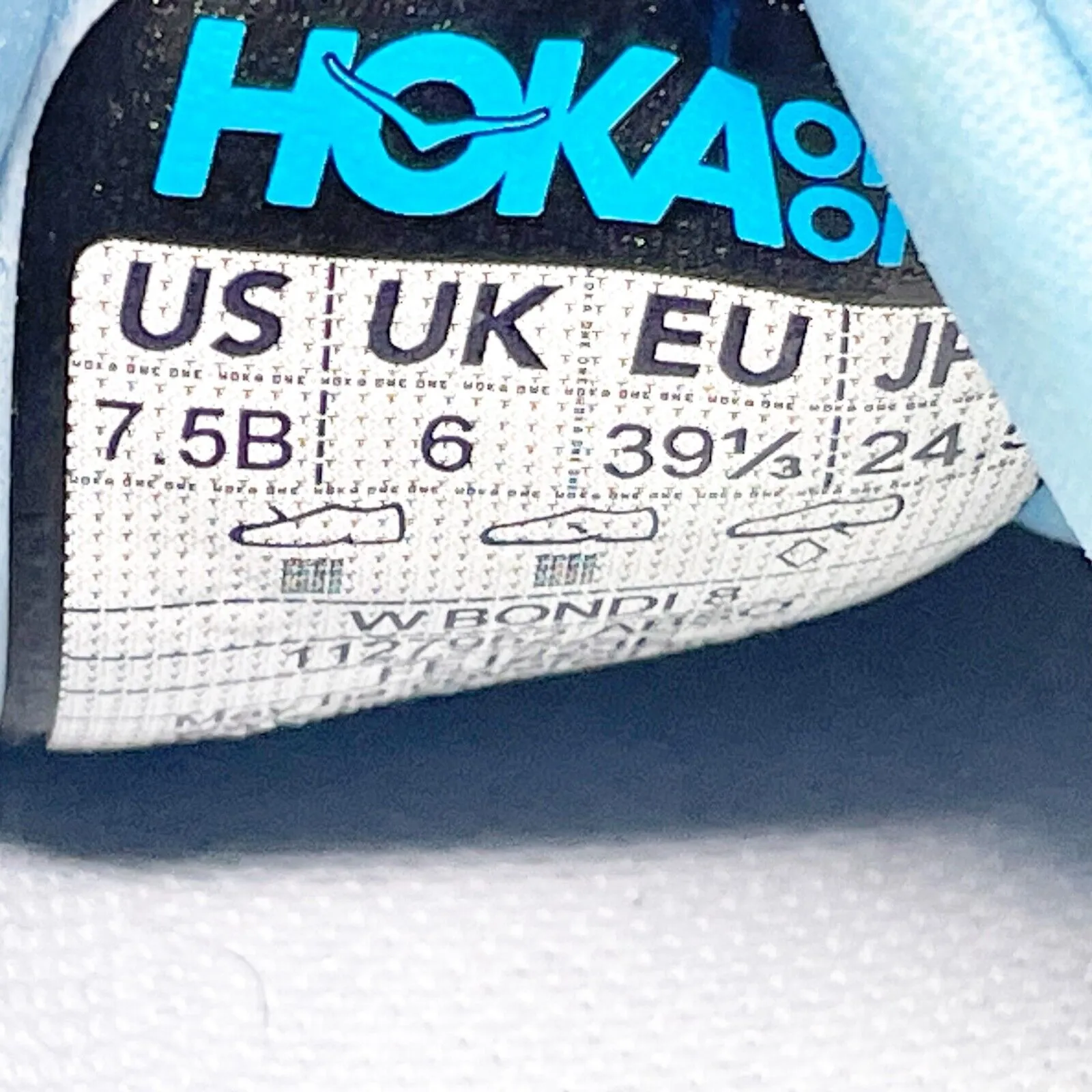 Hoka One One Womens Bondi 8 1127954 ABSO Blue Running Shoes Sneakers Size 7.5 B