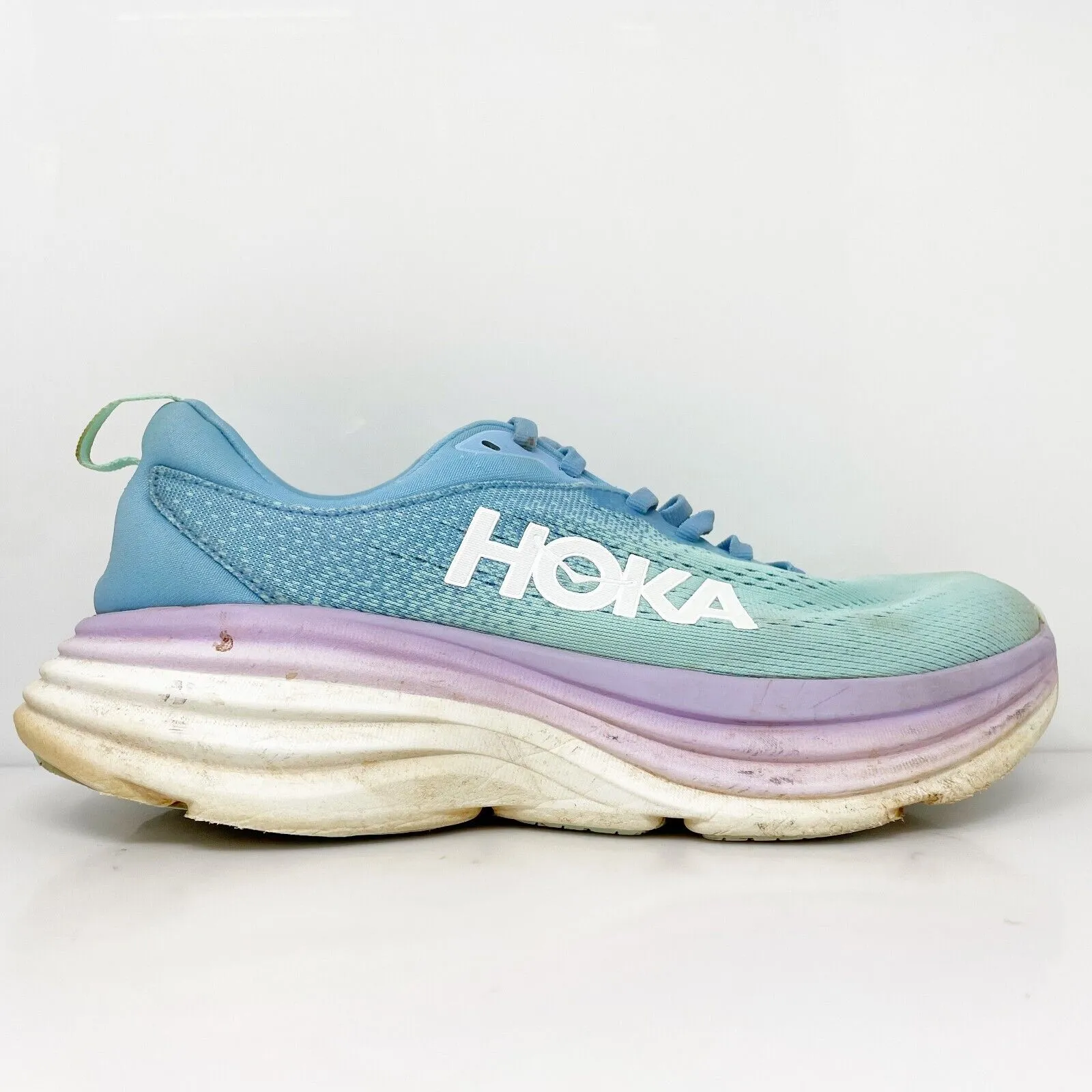 Hoka One One Womens Bondi 8 1127954 ABSO Blue Running Shoes Sneakers Size 7.5 B