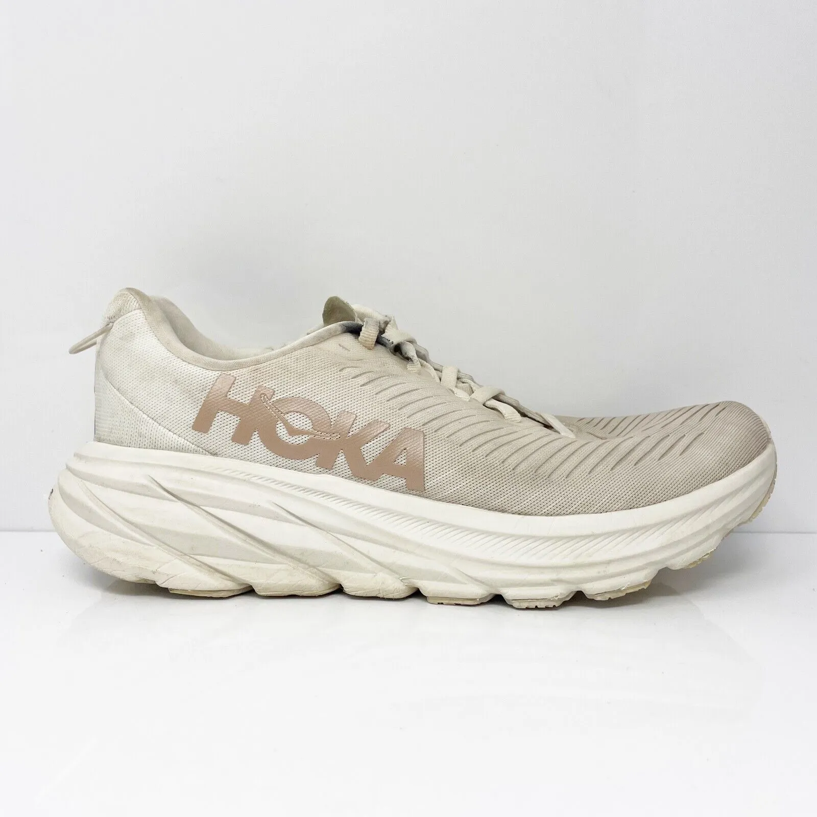 Hoka One One Womens Rincon 3 1119396 ERGL Beige Running Shoes Sneakers Size 8 B