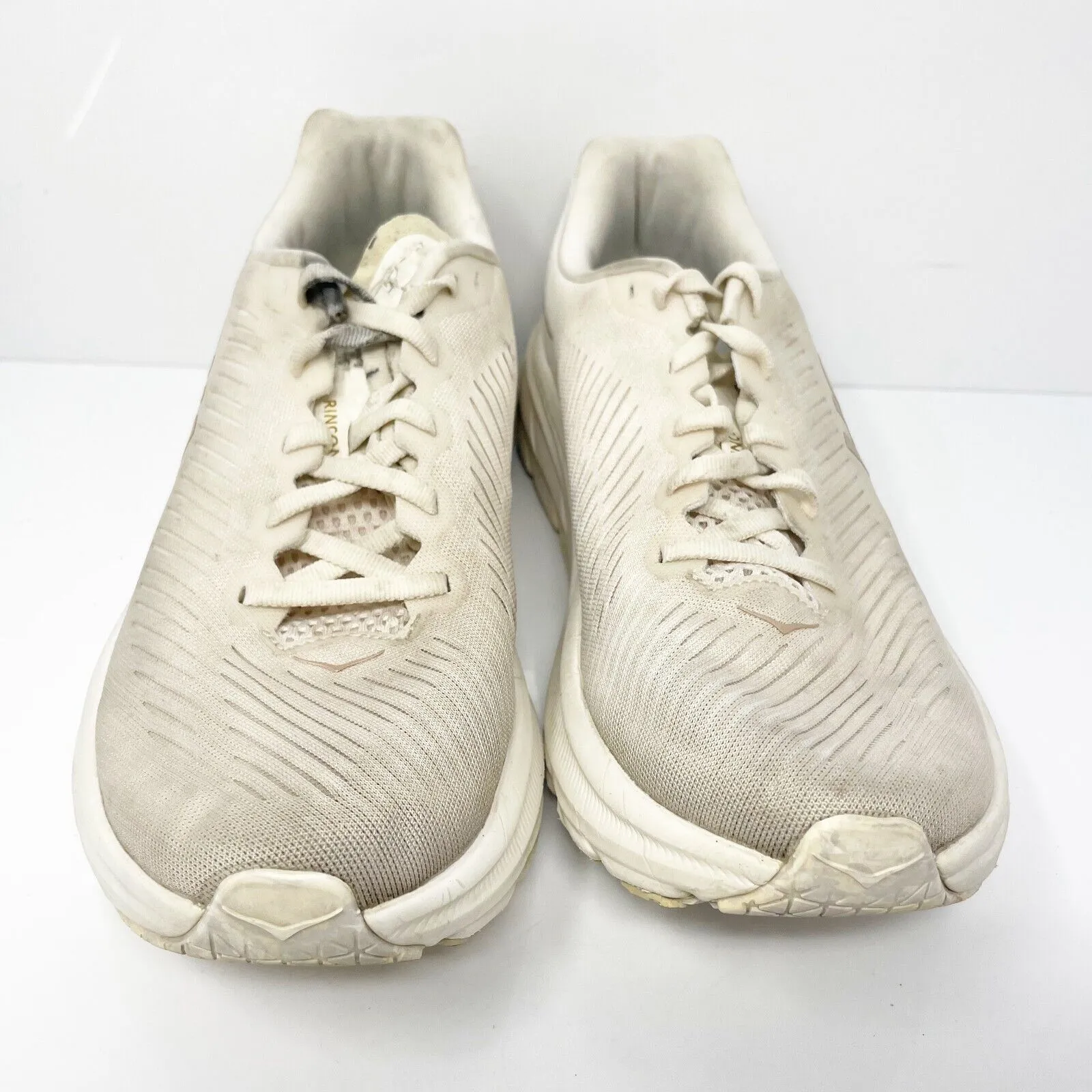 Hoka One One Womens Rincon 3 1119396 ERGL Beige Running Shoes Sneakers Size 8 B