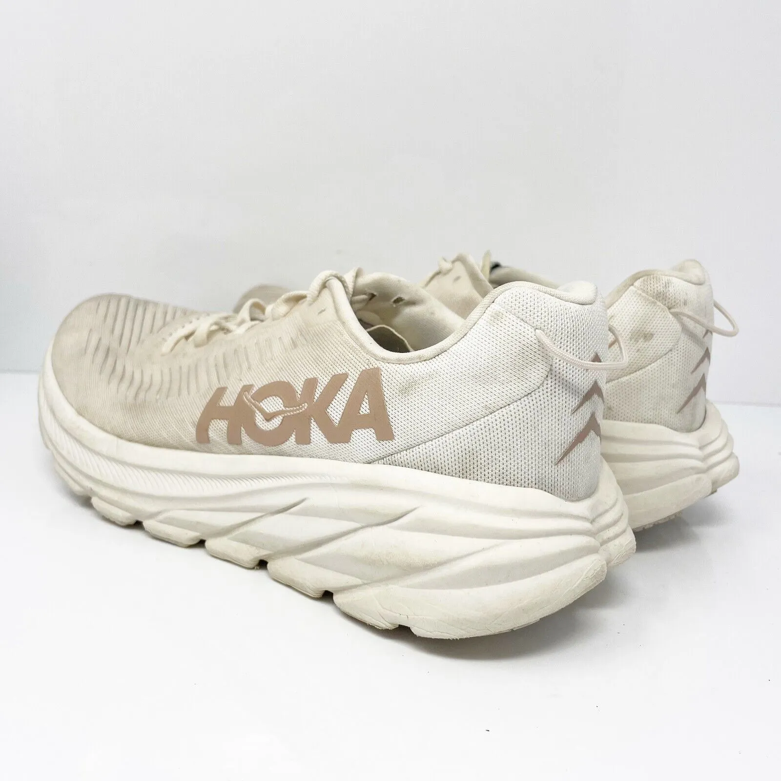 Hoka One One Womens Rincon 3 1119396 ERGL Beige Running Shoes Sneakers Size 8 B