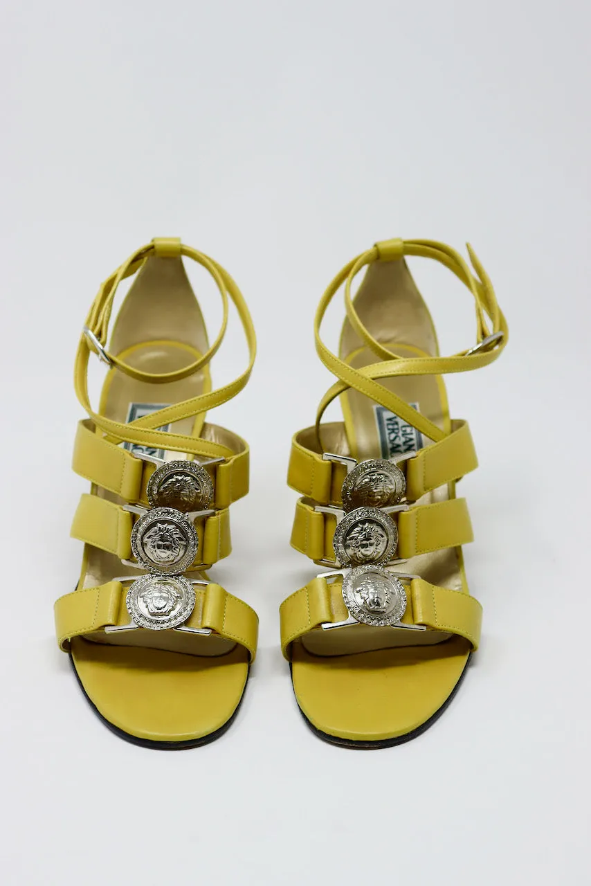 Iconic Vintage 90's GIANNI VERSACE Medallion Heels