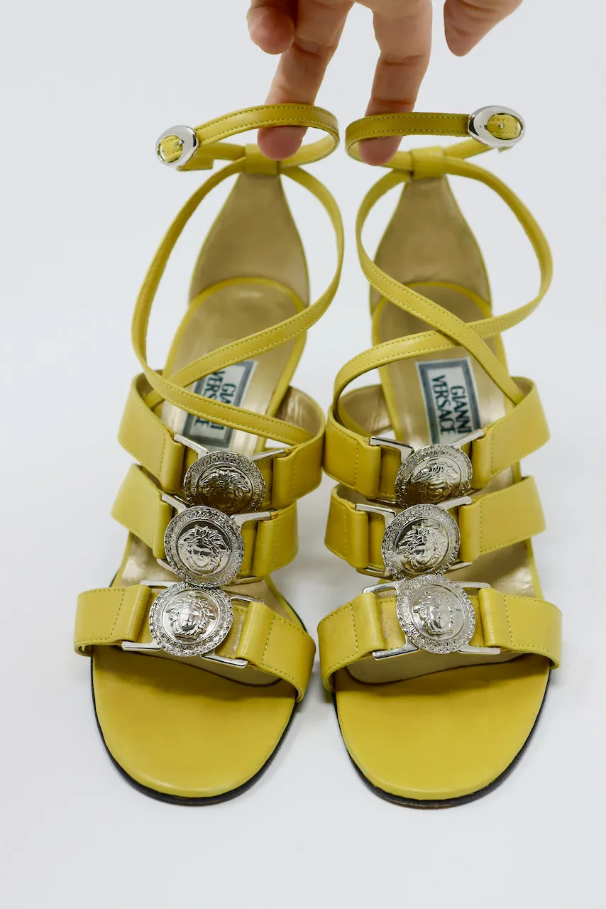 Iconic Vintage 90's GIANNI VERSACE Medallion Heels