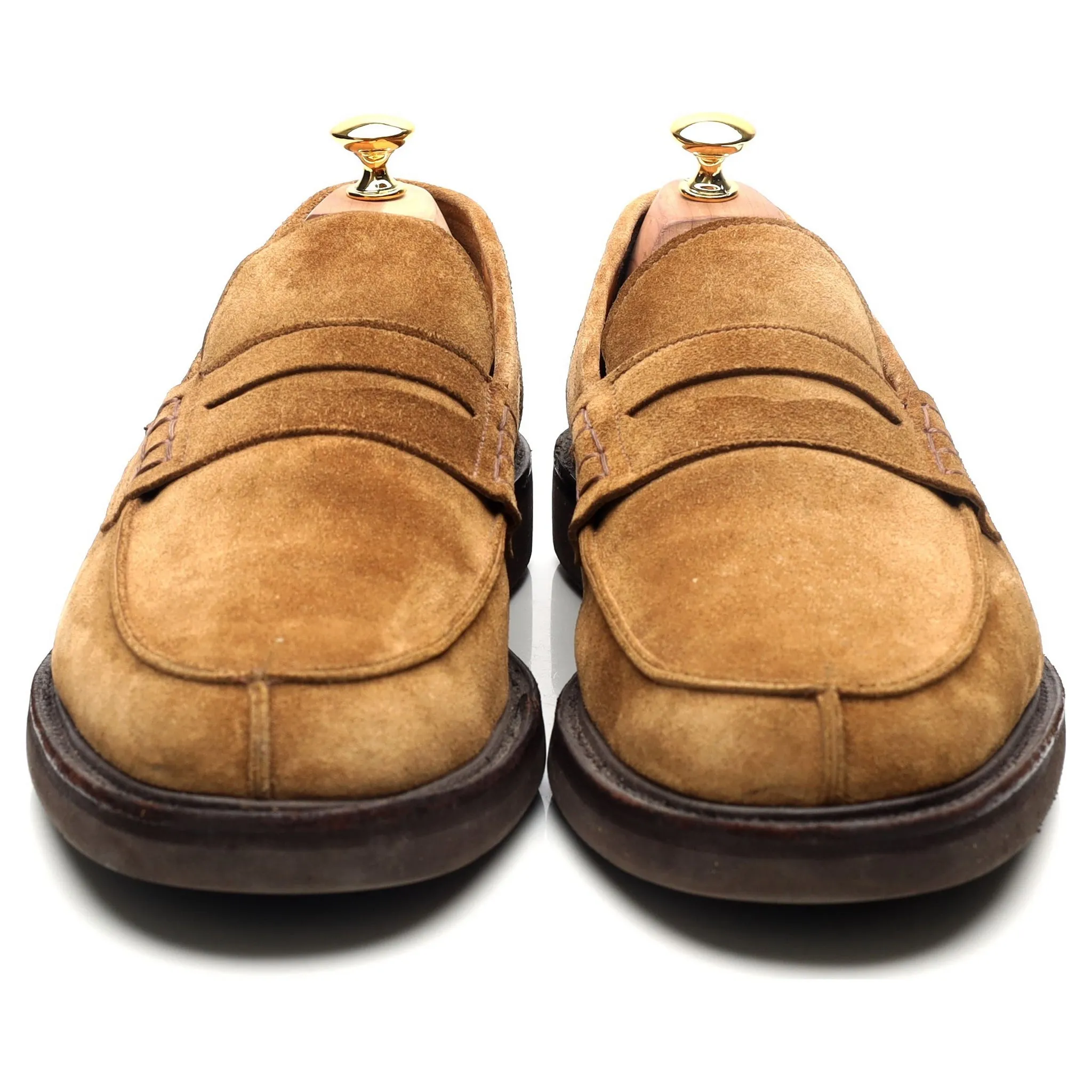 'James' Sand Brown Suede Loafers UK 11