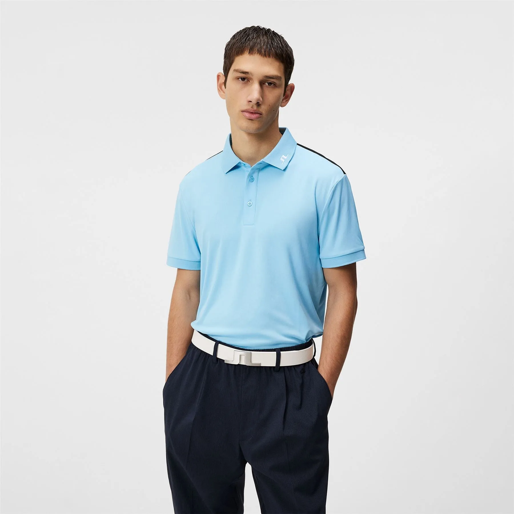 Jeff Regular Fit Jersey Polo SS24 Baltic Sea Blue