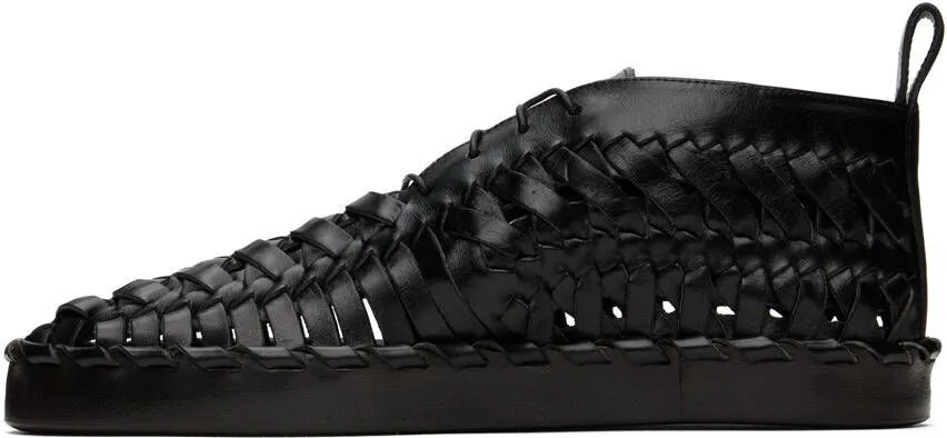 Jil Sander Black Woven Oxfords