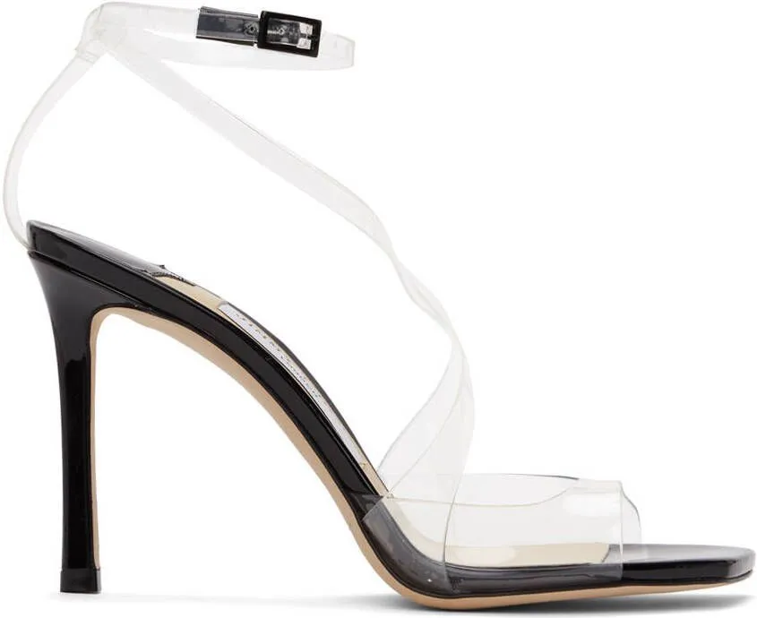 Jimmy Choo Black PVC Azia 95 Heels