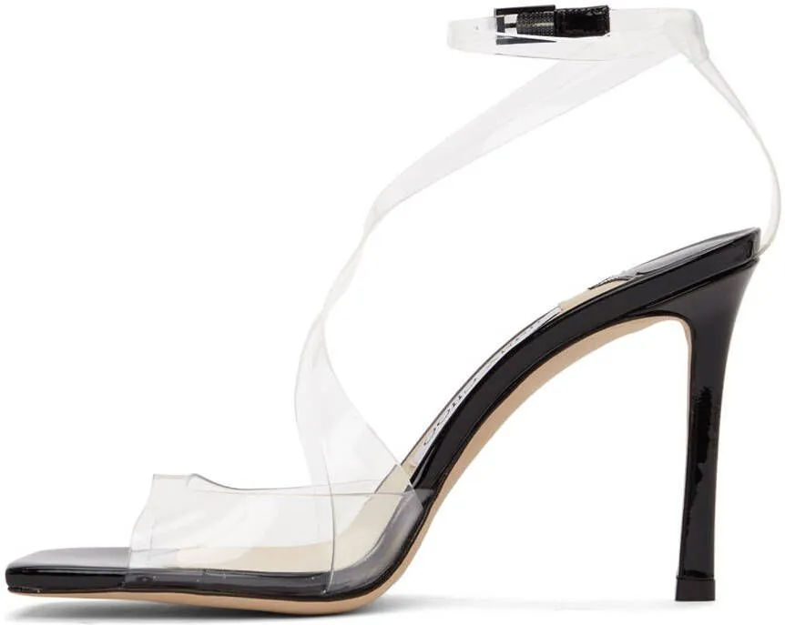 Jimmy Choo Black PVC Azia 95 Heels