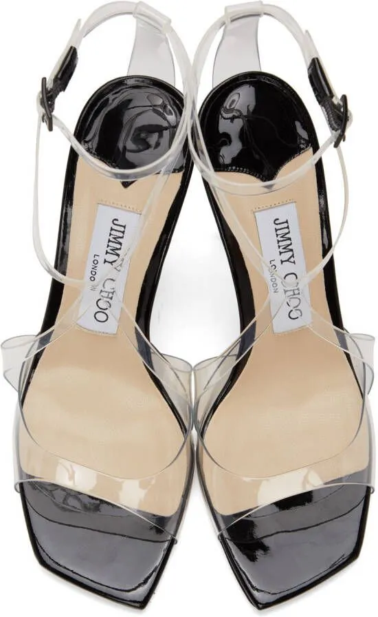 Jimmy Choo Black PVC Azia 95 Heels