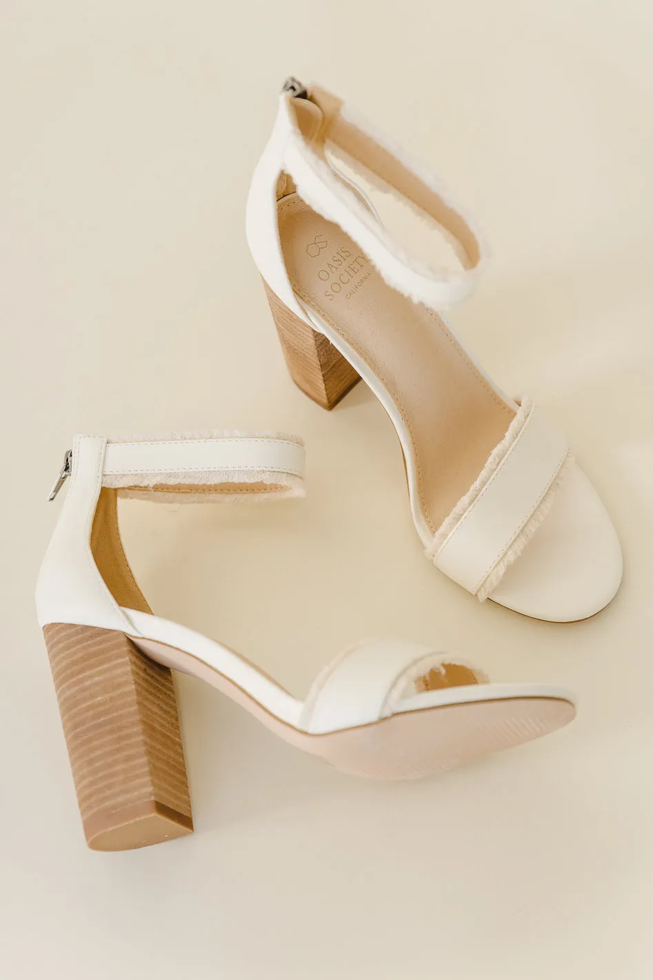 Kenzie Heels in White - FINAL SALE