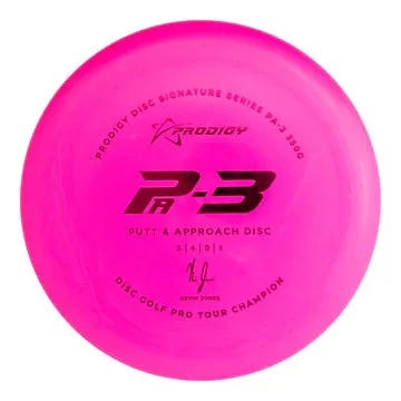 Kevin Jones Signature Series Prodigy PA-3 350G Plastic Disc Golf - Putt & Approach Disc