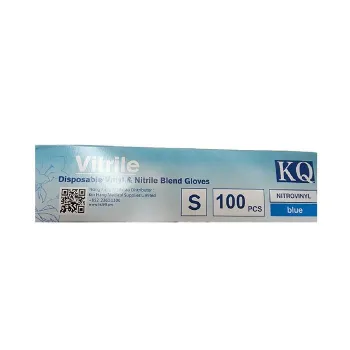 KQ KQ - Vitrile Disposable Vinyl & Nitrile Blend Gloves -blue (S) S -47%