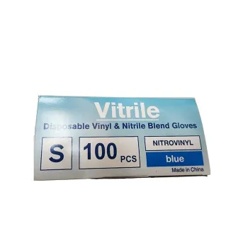 KQ KQ - Vitrile Disposable Vinyl & Nitrile Blend Gloves -blue (S) S -47%