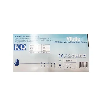 KQ KQ - Vitrile Disposable Vinyl & Nitrile Blend Gloves -blue (S) S -47%