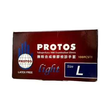 KQ Protos - Disposable Nitrile Examination Gloves -blue (L) L -50%