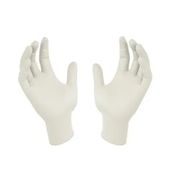 KQ PROTOS - LATEX EXAMINATION GLOVES -WHITE ( M -52%