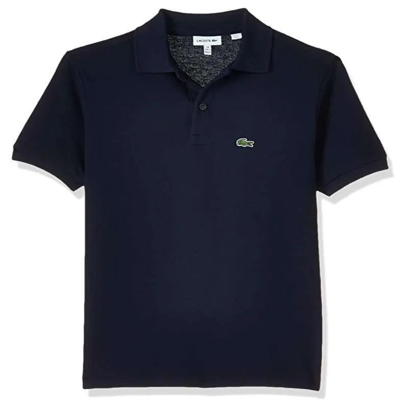 Lacoste Boys Short Sleeve Classic Pique Polo Shirt (Navy Blue)